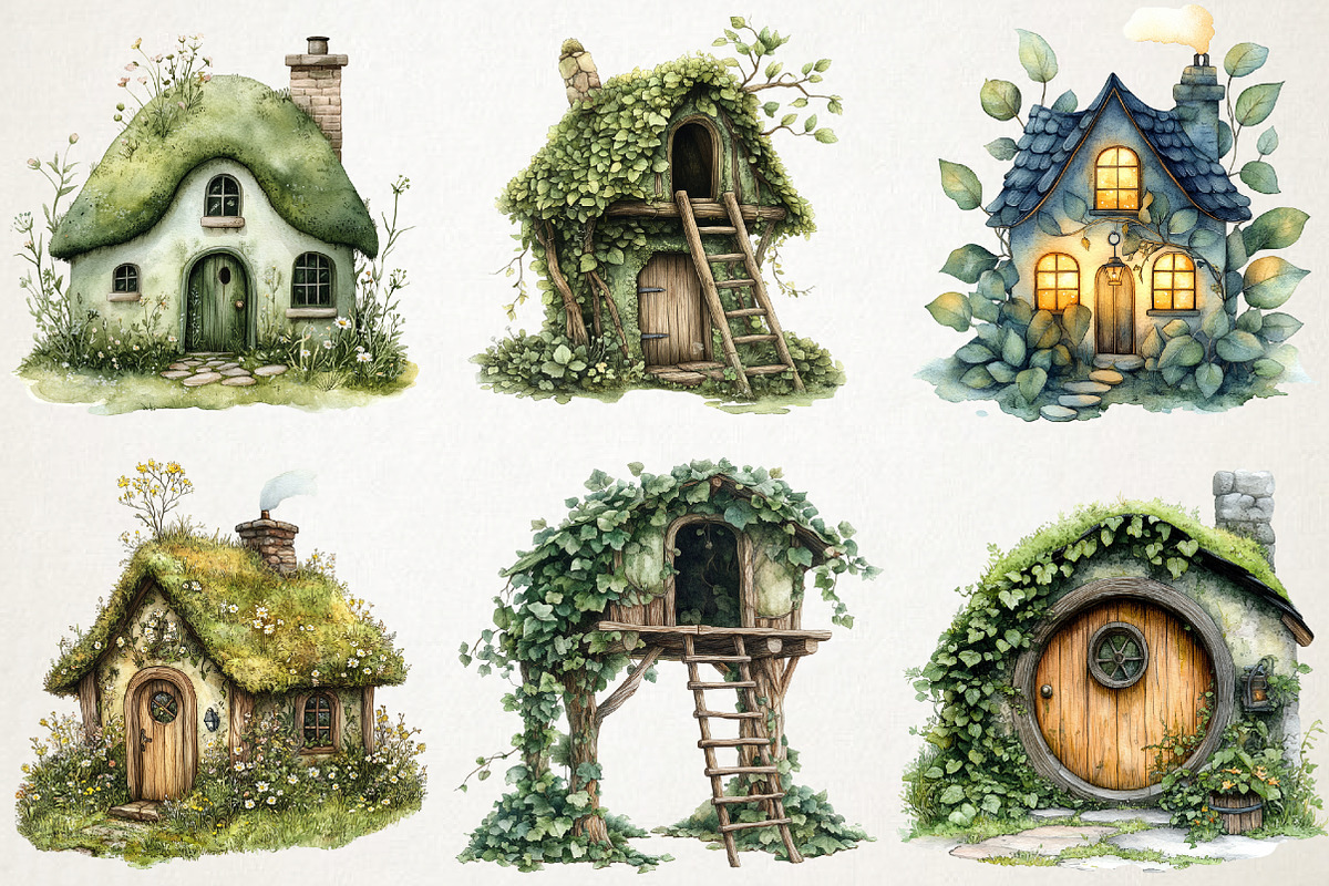 Enchanted Fairy House Clipart Png, an Illustration by RobertsArt (Photo 5 of 7)