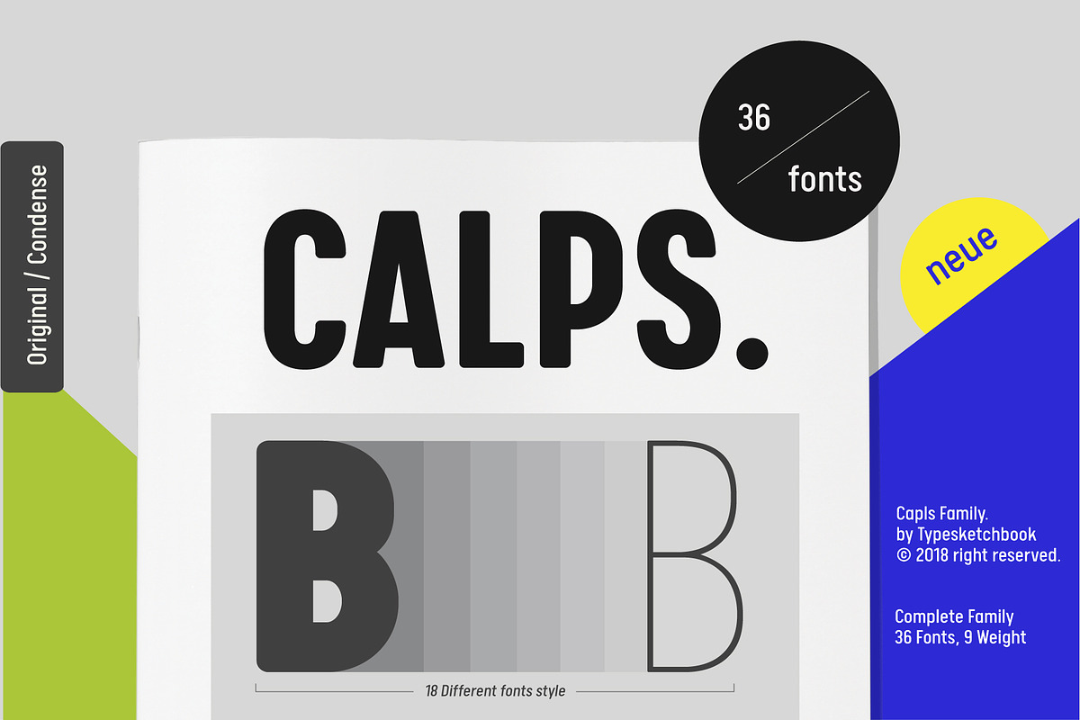 Calps Family, a Sans Serif Font by Typesketchbook Foundry (Photo 1 of 8)