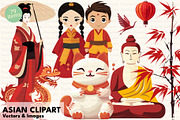 Asian Clipart - Images & Vectors, an Illustration by Dazzling Art Boutique (Thumbnail 1 of 8)