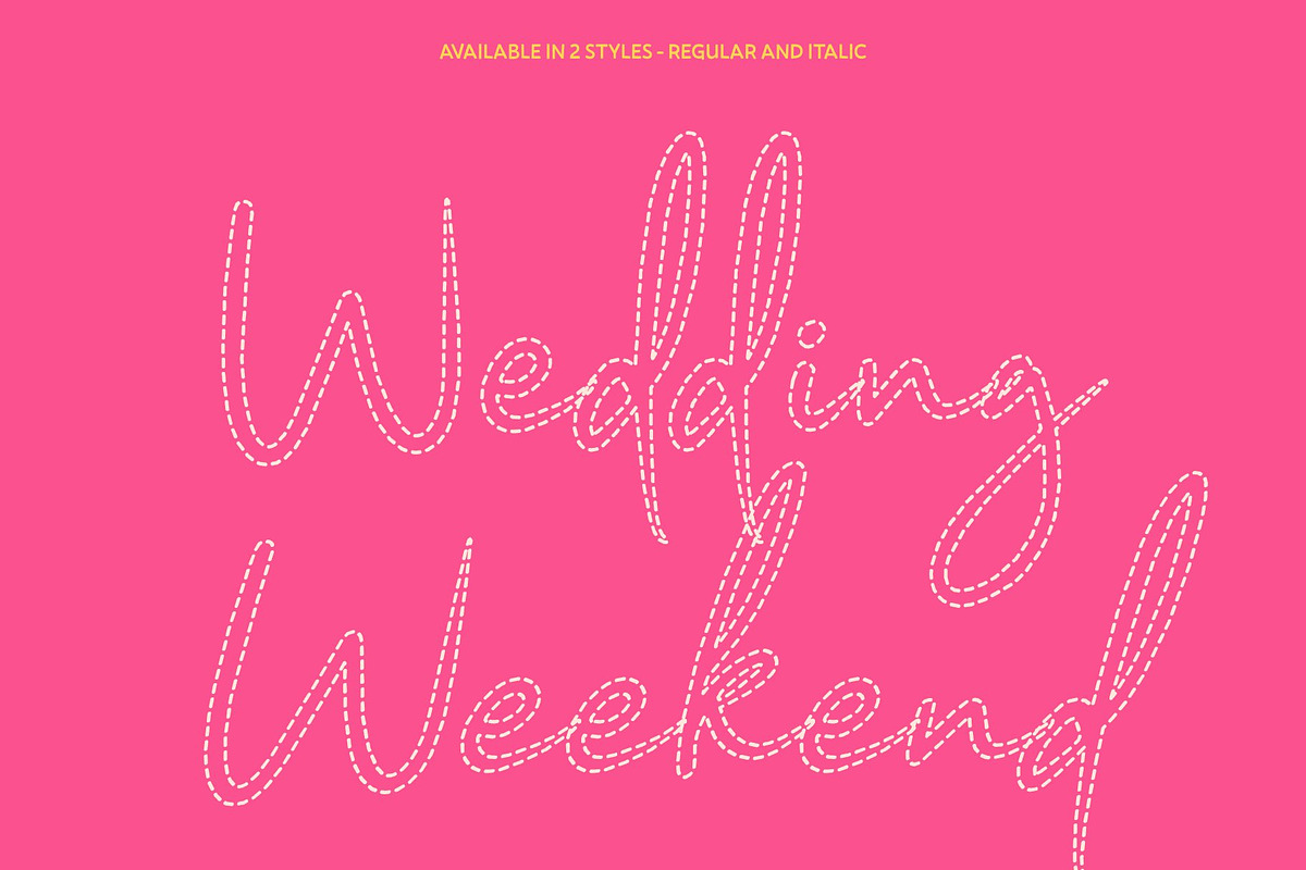 Modien Dashed, a Script Font by Craft Supply Co. (Photo 3 of 8)