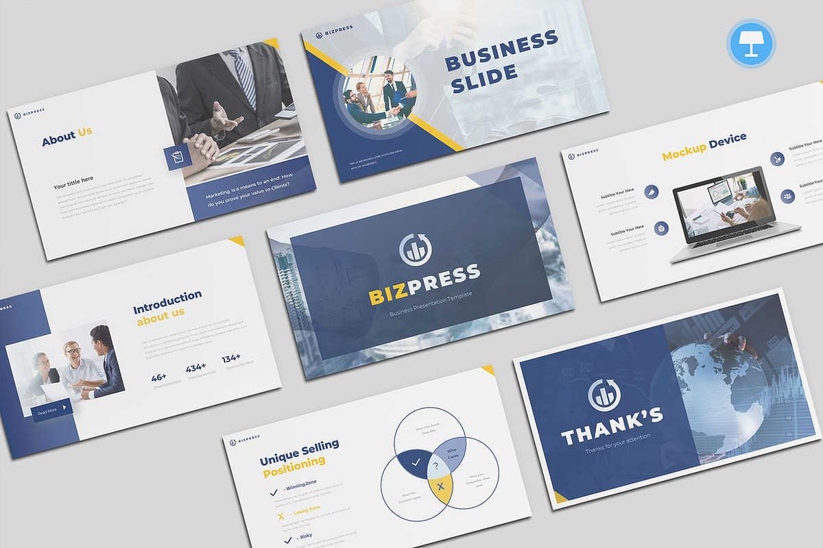Modern Business Keynote, a Presentation Template by Pixslides (Photo 1 of 5)