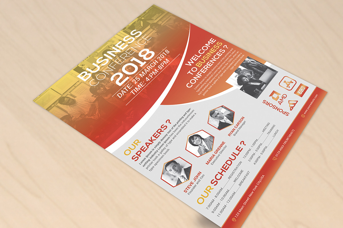 Conference Flyer Template, a Flyer Template by Creative  designer (Photo 6 of 6)