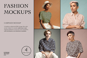 Diverse Fashion Pattern Mockups