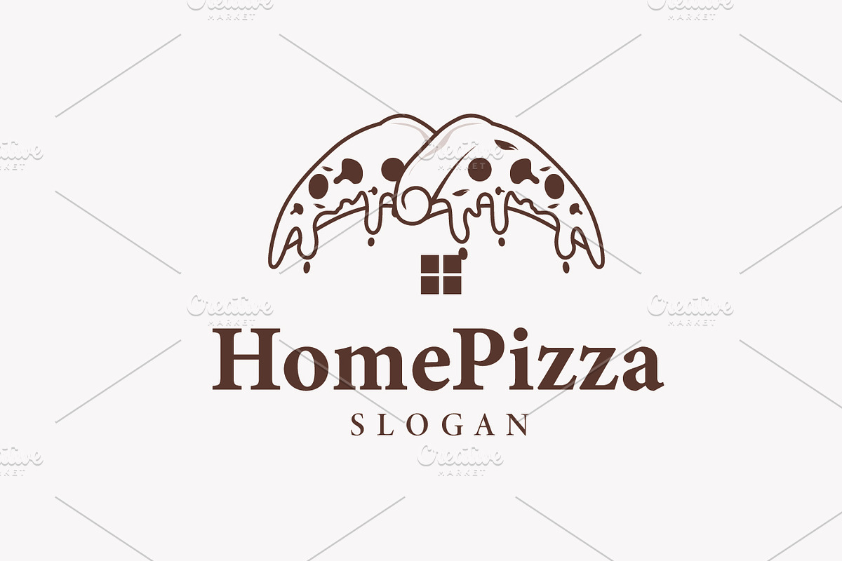 Pizza House Emblem Design Simple, a Branding & Logo Template by Maylianaw28 (Photo 1 of 3)