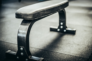 Weight Bench At A Fitness Center