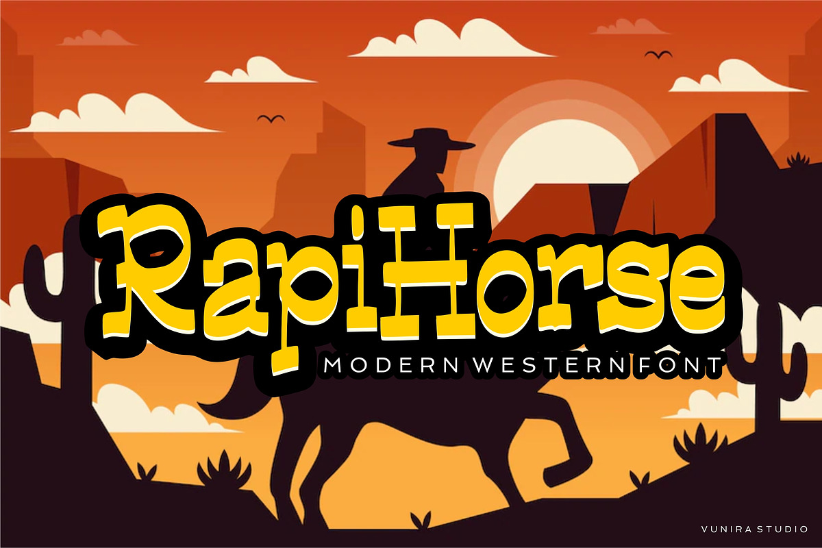 Rapi Horse - Modern Western, a Serif Font by VUNIRA (Photo 1 of 6)