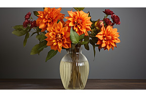 bouquet orange dahlia ai generated, a Beauty & Fashion Photo by pikepicture