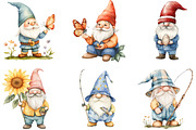 Summer Gnome bundle Clipart, a Seasonal Illustration by DreamArtGraphic (Thumbnail 2 of 4)