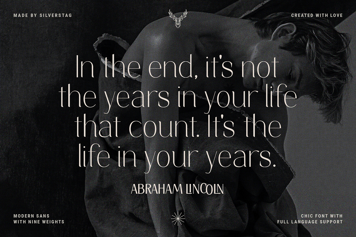Elio & Oliver - Elegant Sans Serif, a Sans Serif Font by SilverStag Type Foundry (Photo 5 of 17)