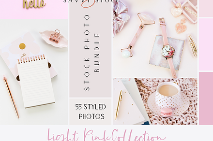 Stock Photo Bundle - Light Pink