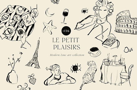 Ink dolce vita womanhood line art