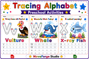 Preschool Alphabet V-W-X Worksheets, a Marketing Template by Ink Gallery (Thumbnail 1 of 2)