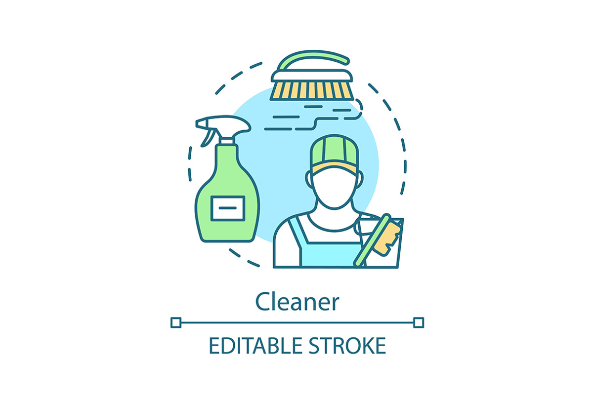 Cleaner concept icon, an Outline Icon by IMG Visuals