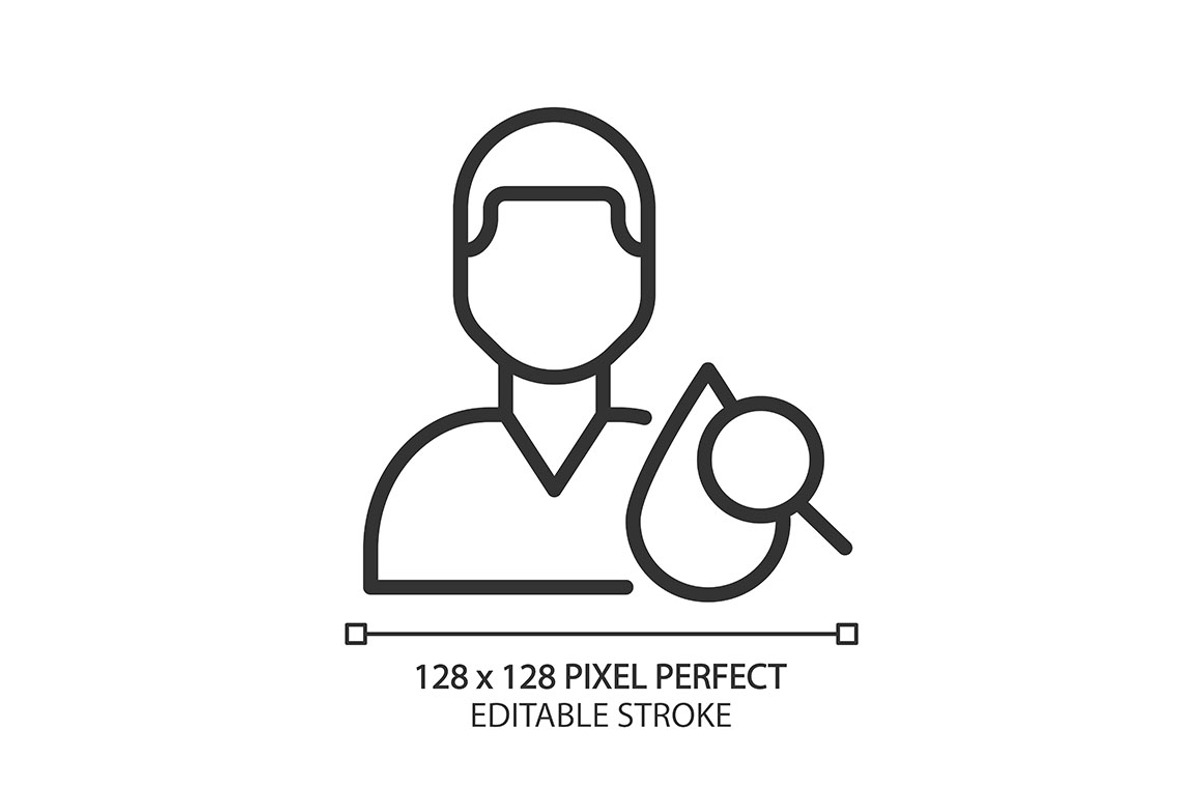 Hematology pixel perfect linear icon, an Outline Icon by IMG Visuals