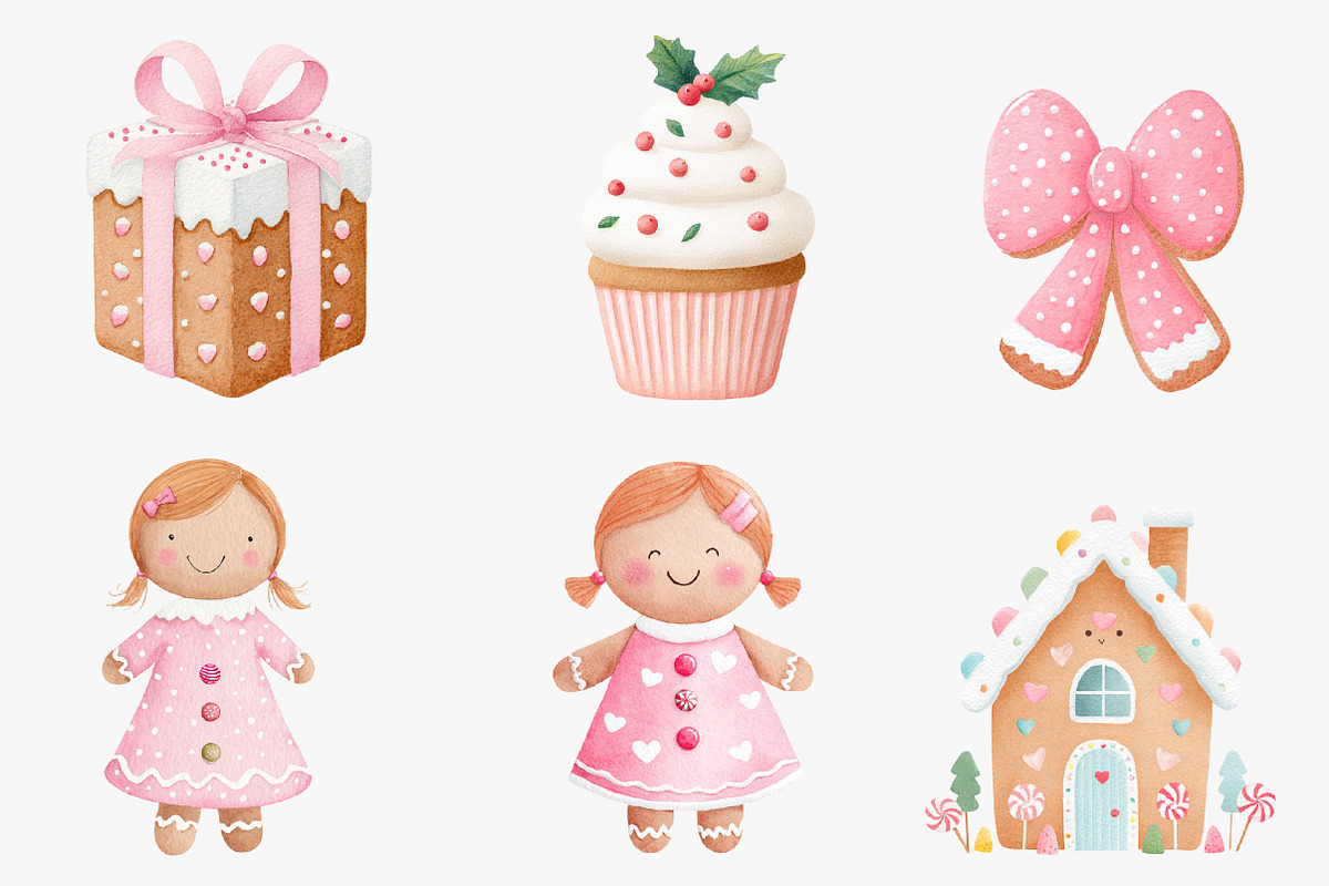 Christmas gingerbread png clip art, an Illustration by CreationArt (Photo 3 of 5)