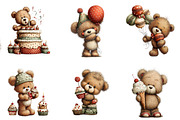 Whimsical Teddy Bear Birthday Clipar, an Illustration by Designworld (Thumbnail 5 of 10)