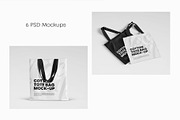 6 Cotton Shopping Tote Bag Mockups, a Product Mockup by Graphic Bird (Thumbnail 3 of 6)