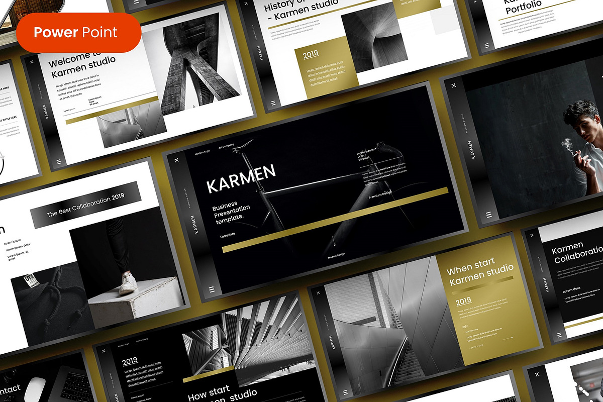 Karmen – Business PowerPoint, a Presentation Template by Dens Creative Studio (Photo 1 of 6)