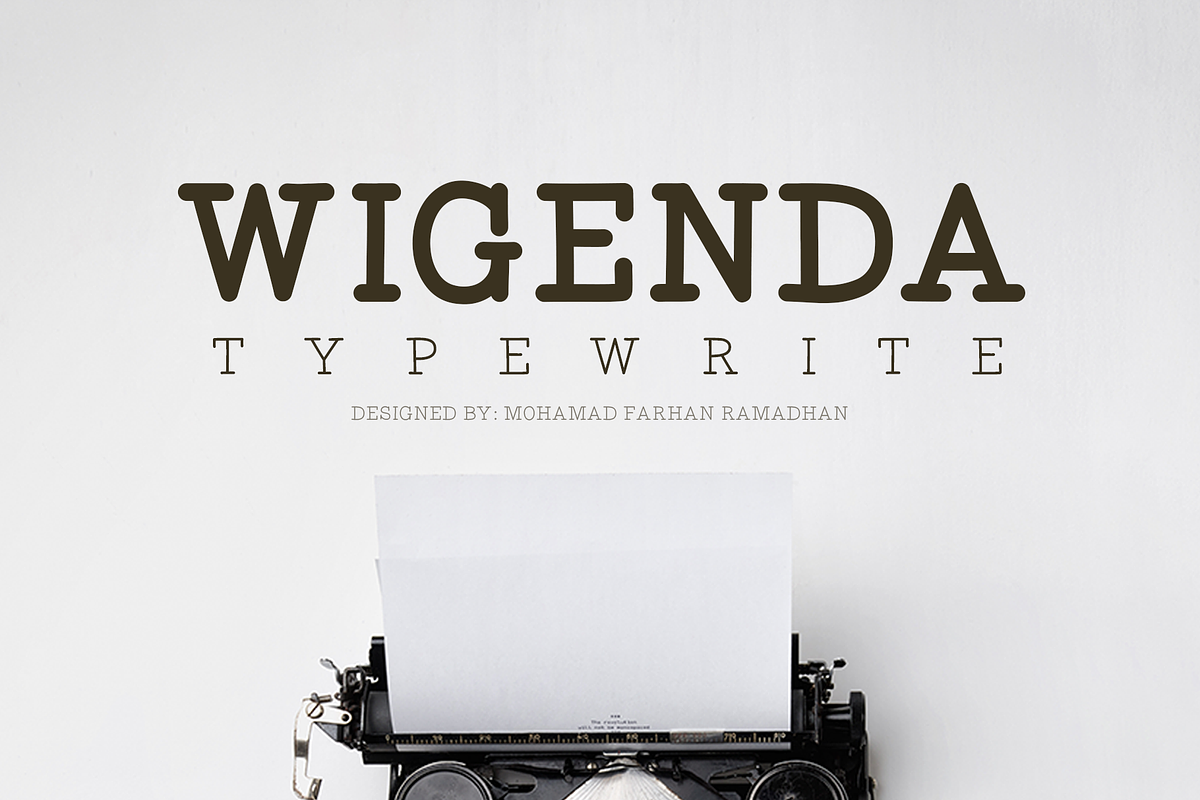 Wigenda Typewrite, a Slab Serif Font by Mofr 24 (Photo 1 of 8)