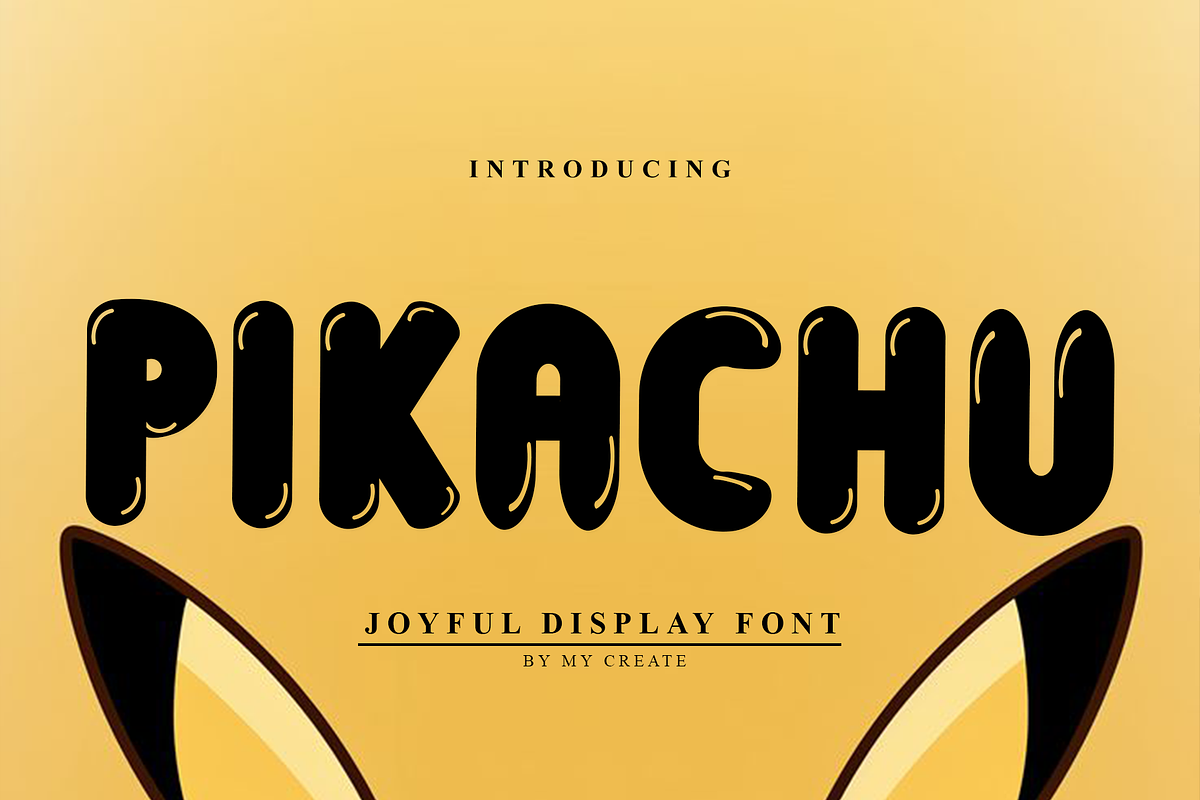 Pikachu, a Script Font by InermediaSTUDIO (Photo 1 of 8)