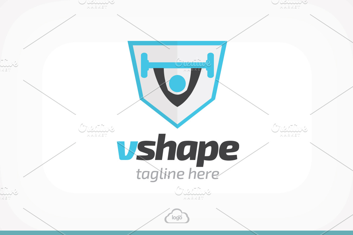 Vshape Gym Logo Template, a Branding & Logo Template by Logo Heaven (Photo 1 of 5)