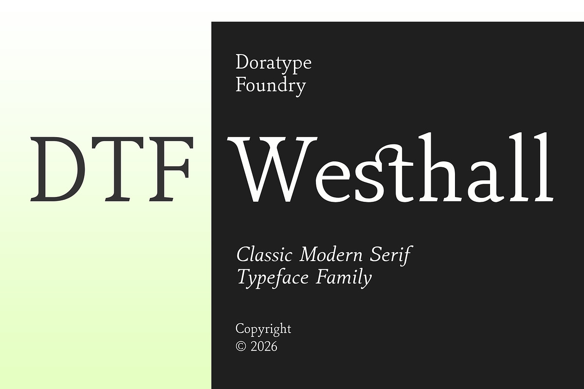 DTF Westhall, a Serif Font by Dora Typefoundry (Photo 12 of 12)