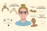 Male Character Portrait brushes, a Brush Add-On by Brushed Rose (Thumbnail 2 of 4)