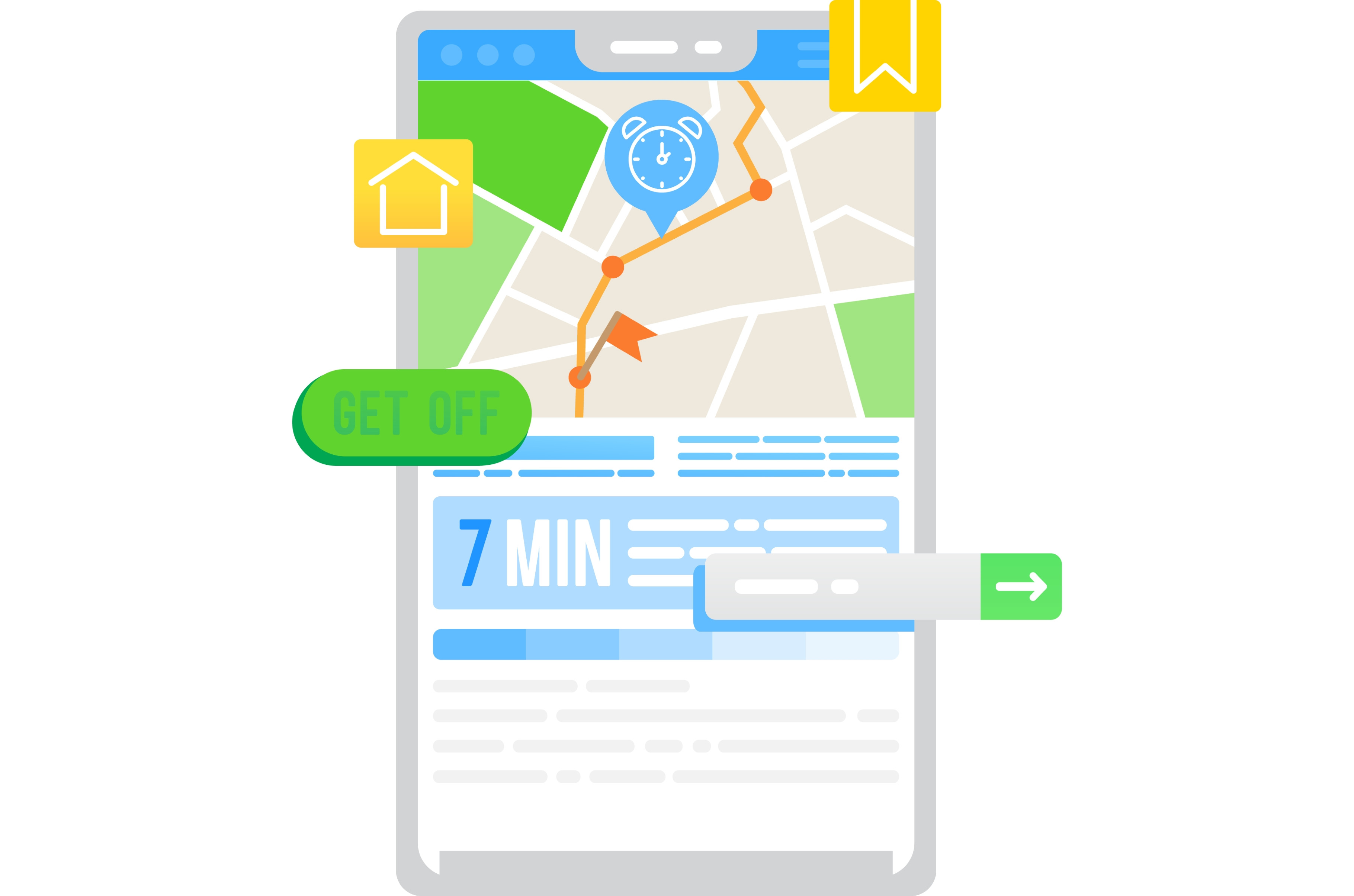 Tracker mobile app icon time alert, a Technology Illustration by Sky ...