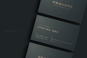 Stylist Green Business Cards - V.86