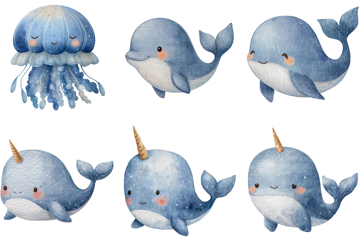 Undersea watercolor clipart, an Illustration by Sublimation Artist (Photo 5 of 7)