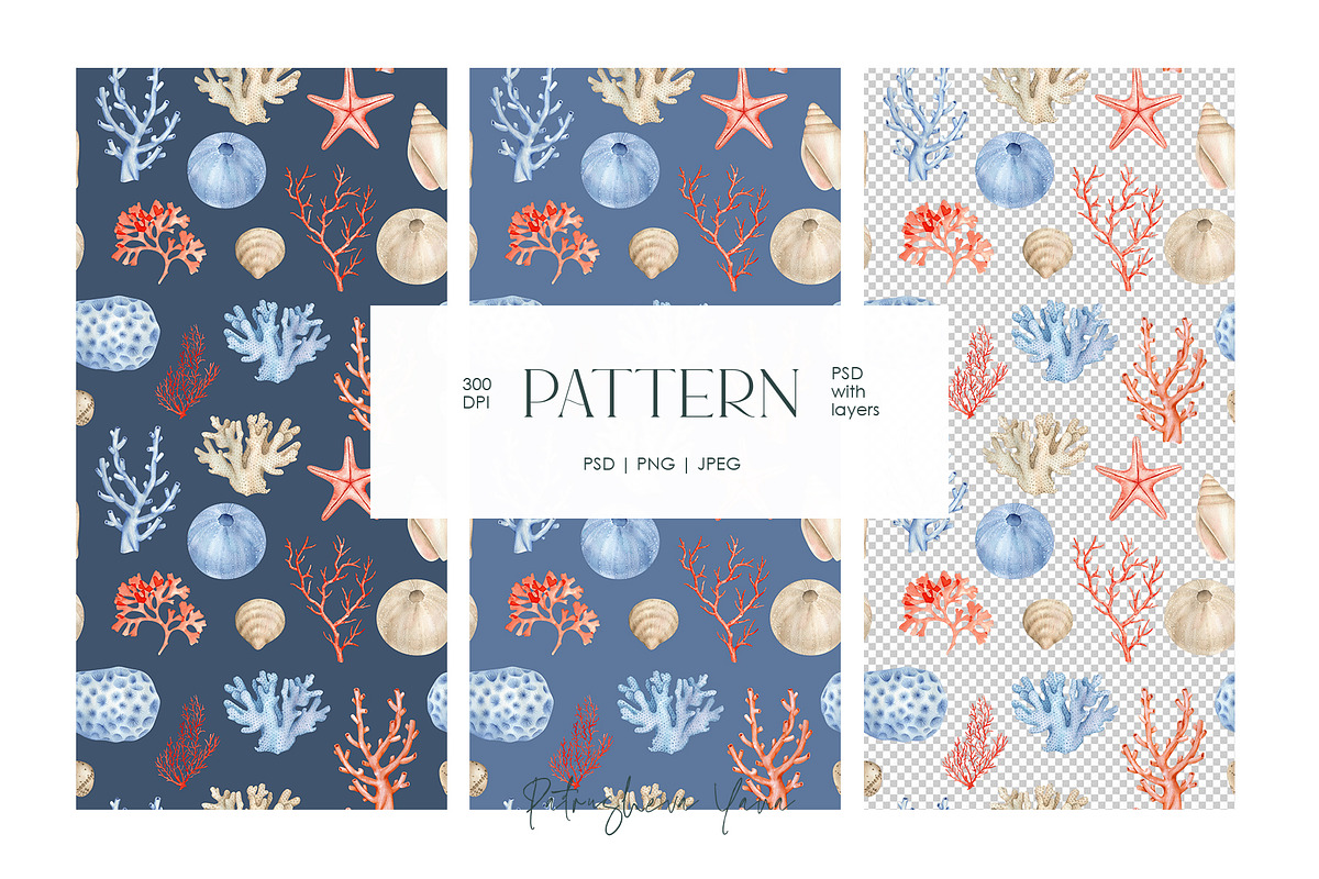 Watercolor Ocean, an Object Illustration by PatrushevaYana (Photo 13 of 13)