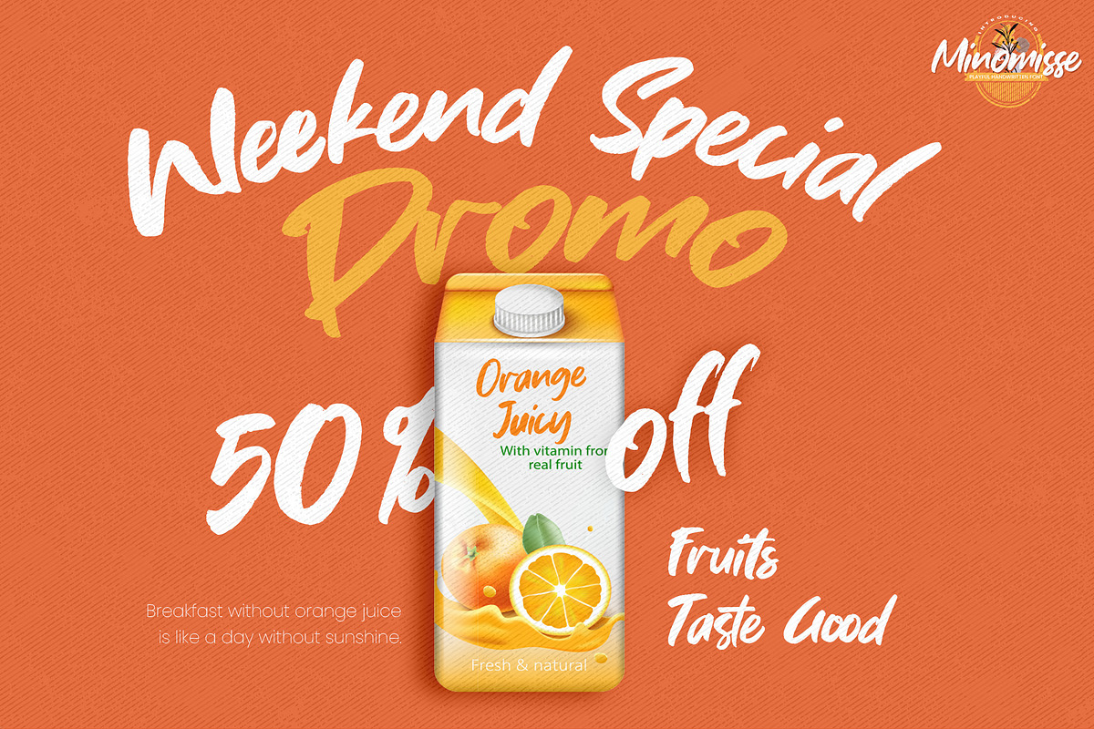 Minomisse - Playful Handwritten Font, a Font by Gassstype (Photo 3 of 8)