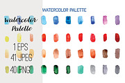 №13 Color Palette Watercolor, set 1, a Texture Graphic by Rasveta (Thumbnail 1 of 2)