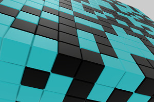 Blue And Black Cubes Backgrounds