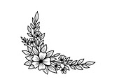 Floral Corner Ornament Clipart Bundl, an Illustration by Creativeshirt (Thumbnail 4 of 48)