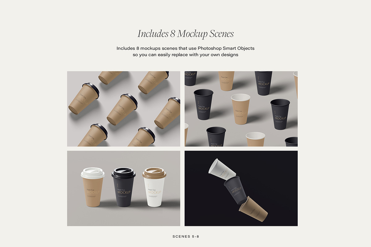 Paper Coffee Cup Mockups, a Cups & Container Mockup by Wildfield Studio (Photo 3 of 7)
