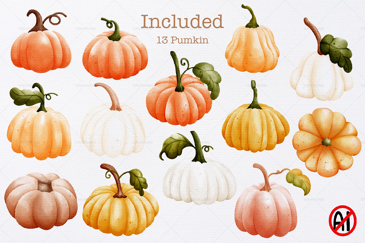 Watercolor autumn mood clipart, a Seasonal Illustration by Vavavan Artwork (Photo 4 of 5)