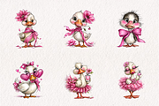 Coquette Goose Clipart PNG, an Illustration by CreationArt (Thumbnail 4 of 7)