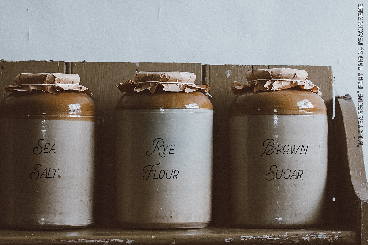 Milk Tea Recipe // FONT TRIO+GRAPHIC, a Handwritten Font by PeachCreme (Photo 9 of 14)