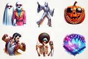Disco Halloween Clipart, an Illustration by RobertsArt (Thumbnail 3 of 7)