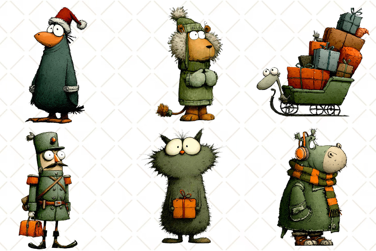Hand Drawn Christmas Clipart, an Illustration by Black Bird Studio (Photo 2 of 6)