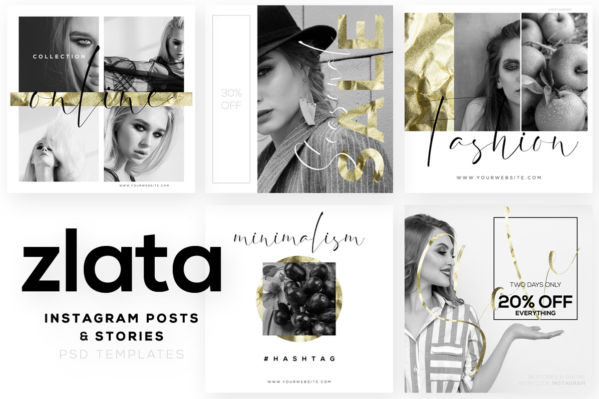 ZLATA - Instagram Templates, a Social Media Template by RussGFX (Photo 1 of 12)