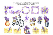 Provence Lavender watercolor clipart, a Decorative Illustration by Artmanata (Thumbnail 3 of 14)