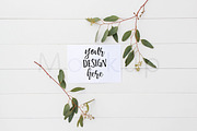 5x7 Stationery Mockup - Eucalyptus 1, a Print Template by ILLONA GRAPHICS (Thumbnail 3 of 5)