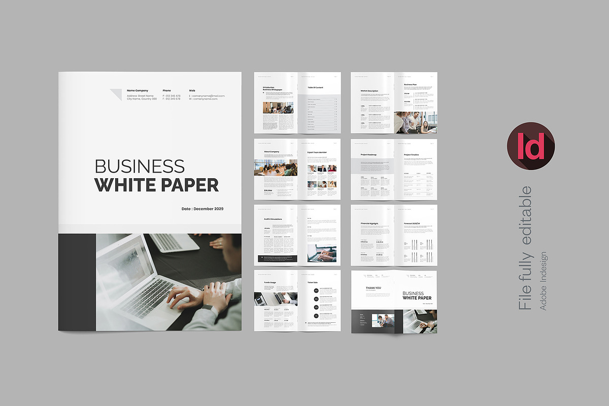 Minimal Whitepaper Template, a Brochure Template by afsar.hossain (Photo 1 of 9)