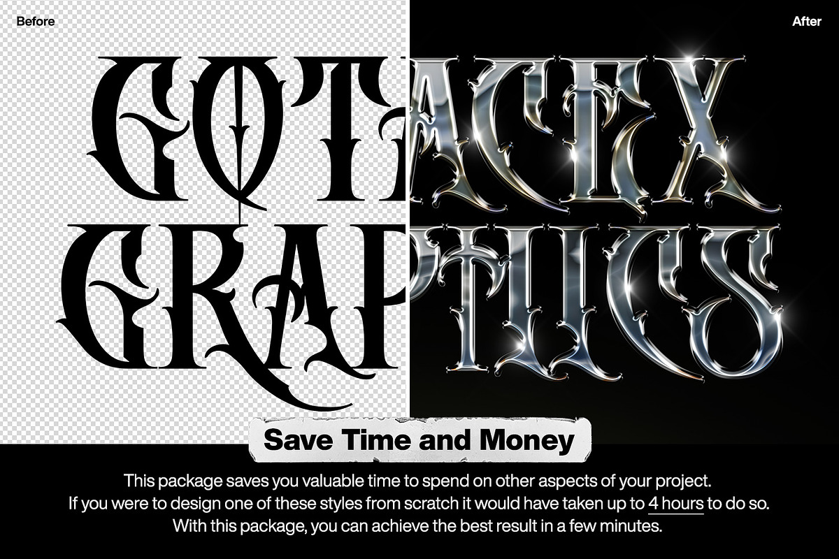 Chrome Text Styles Vol.1, a Layer Style Add-On by Hyperpix Productions (Photo 15 of 18)