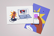Podcast, music recording items set, a Technology Illustration by Good Studio (Thumbnail 7 of 8)