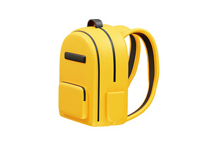 Backpack 3d icon 3d rendering icon, an Object Illustration by fahad121