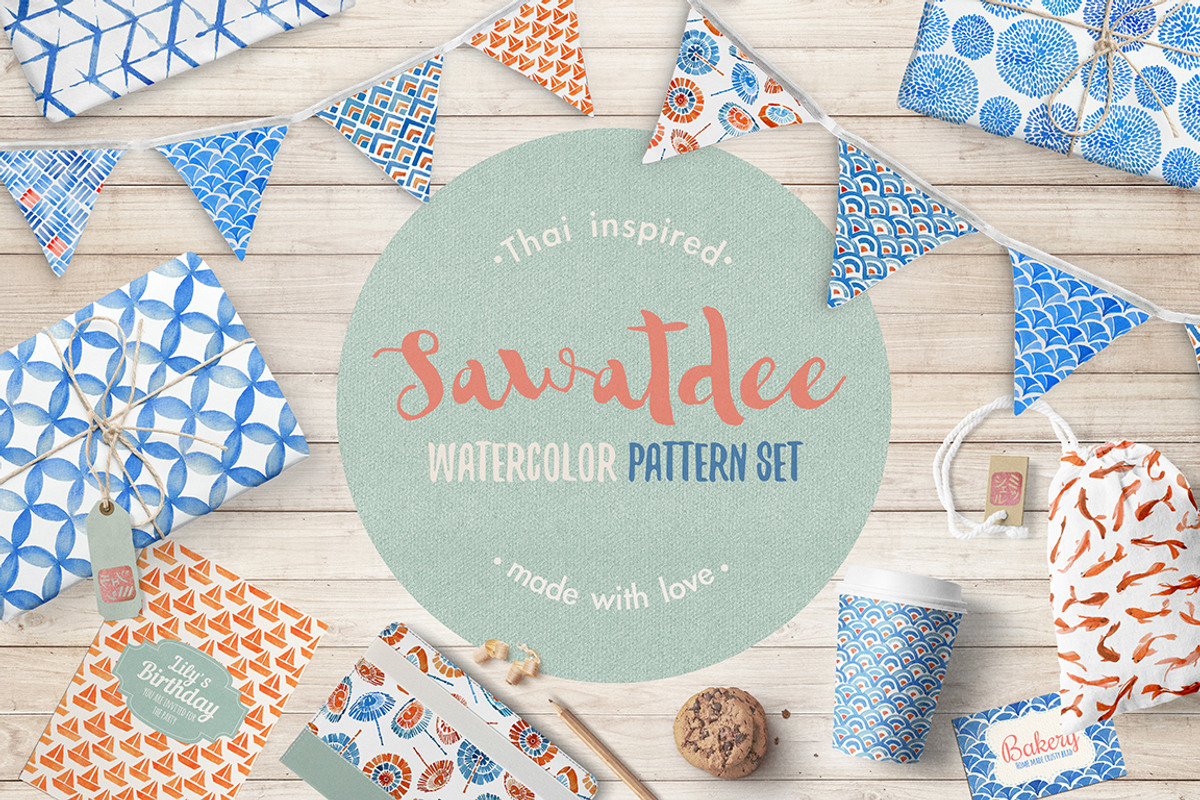 Sawatdee pattern set, a Pattern Graphic by Nicetoseeya (Photo 1 of 4)