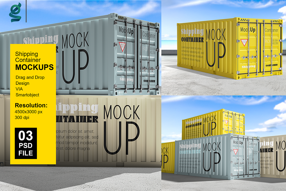 Shipping Container Mockup, a Cups & Container Mockup by groens (Photo 1 of 4)